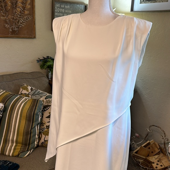 Amanda Uprichard New York Cream fully lined shoulder pads Asymmetrical Large - Picture 5 of 12